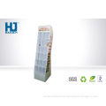 Cmyk Recyclable Corrugated Cardboard Magazine Book Display Stand For Supermarket